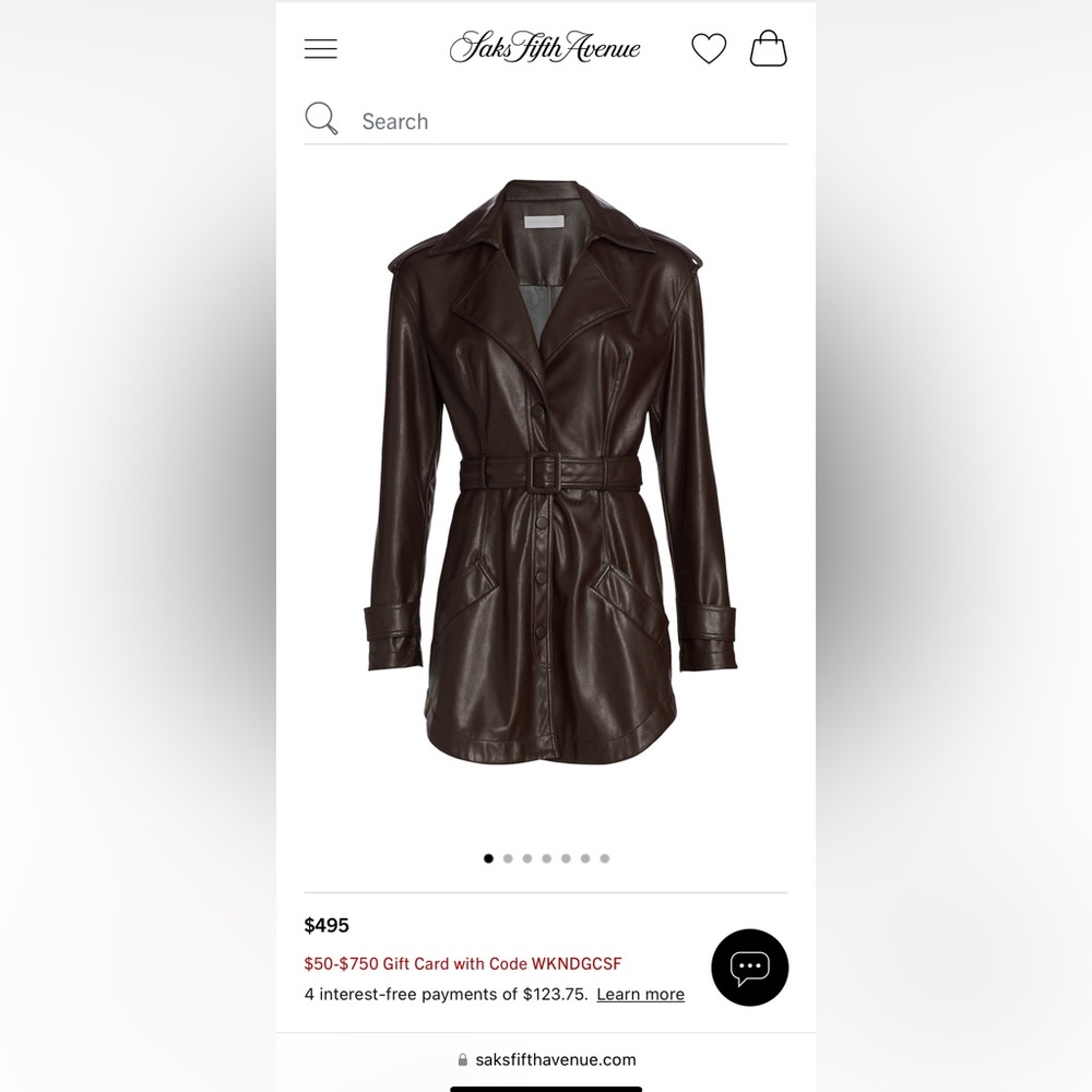 Jonathan Simkhai chandler vegan leather trench